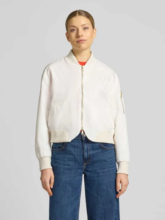 Zdjęcie produktu Kurtka bomber z dwukierunkowym zamkiem błyskawicznym ORIGINAL BOMBERS Złamany biały