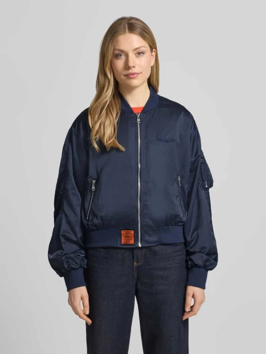 Zdjęcie produktu Kurtka bomber z kieszenią na zamek na rękawie ORIGINAL BOMBERS Granatowy