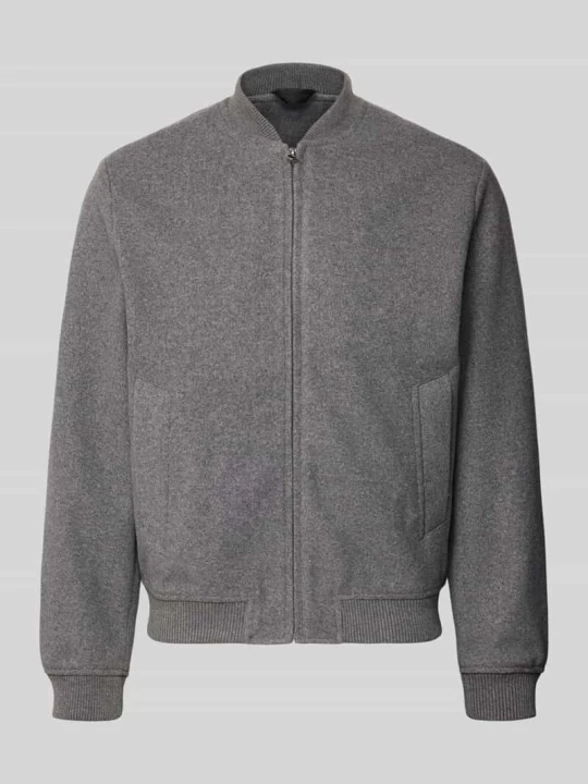 Zdjęcie produktu Kurtka bomberka o kroju relaxed fit ze stójką Model 'JAMES' Jack&Jones Ciemnoszary