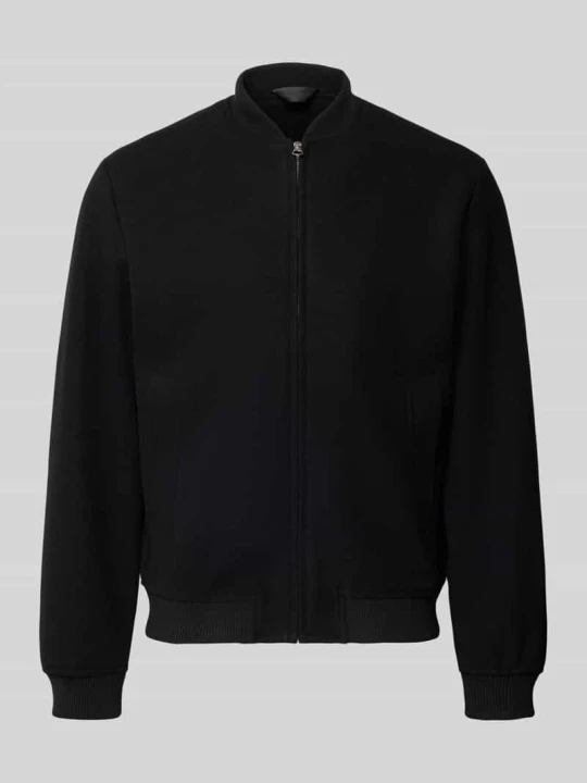 Zdjęcie produktu Kurtka bomberka o kroju relaxed fit ze stójką Model 'JAMES' Jack&Jones Czarny