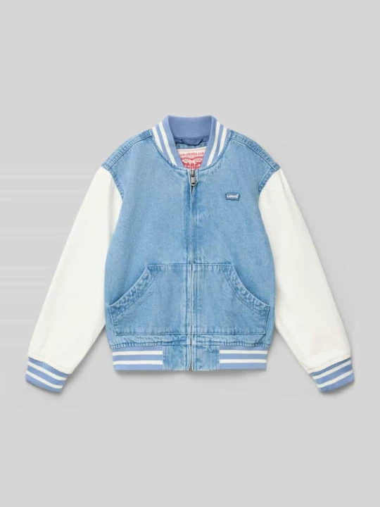 Zdjęcie produktu kurtka bomberka w kroju regular fit z czystej bawełny model 'DENIM BOMBER' Levi's Błękitny melanż