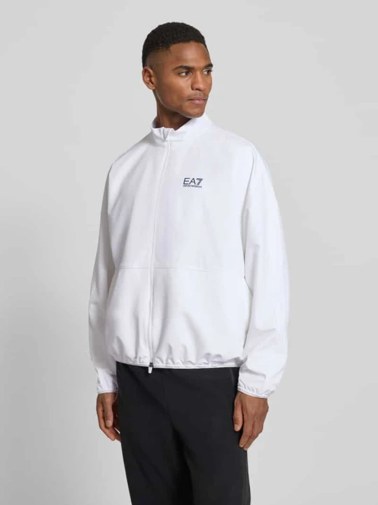 Zdjęcie produktu Kurtka bomberka ze stójką i nadrukiem logo EA7 Emporio Armani Biały
