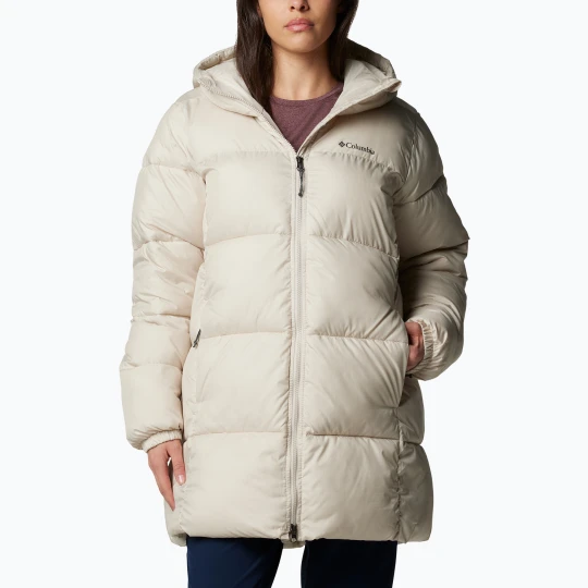 Zdjęcie produktu Kurtka damska Columbia Puffect II Mid Hooded dark stone Beżowy
