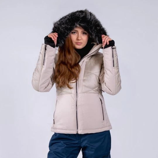 Zdjęcie produktu Kurtka damska narciarska Naddra beżowa Alpine Pro