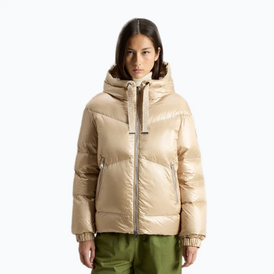 Zdjęcie produktu Kurtka damska Woolrich Aliquippa Short Puffer oxford tan Beżowy