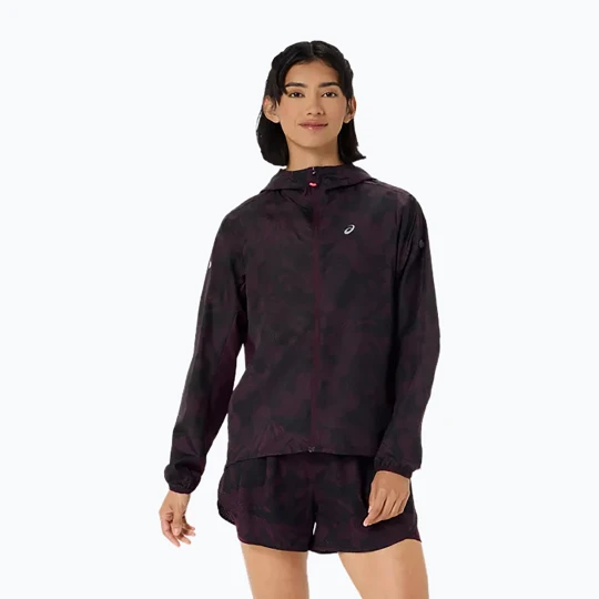 Zdjęcie produktu Kurtka do biegania damska Asics Fujitrail Packable Jacket dark aubergine Bordowy
