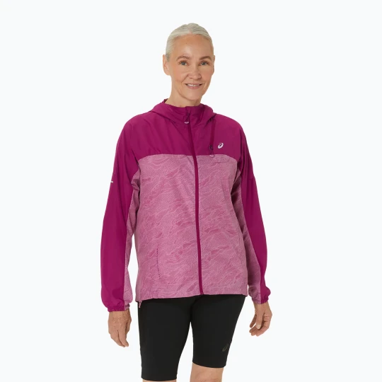 Zdjęcie produktu Kurtka do biegania damska ASICS Fujitrail Packable soft berry / blackberry Różowy