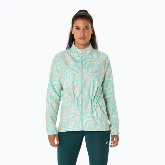 Zdjęcie produktu Kurtka do biegania damska ASICS Road Lite-Show Packable oasis green / multi color