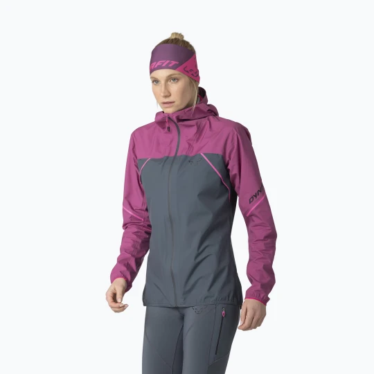 Zdjęcie produktu Kurtka do biegania damska DYNAFIT Alpine 3L magenta Szary