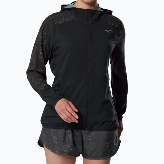 Zdjęcie produktu Kurtka do biegania damska Mizuno Active Alpha Hooded black