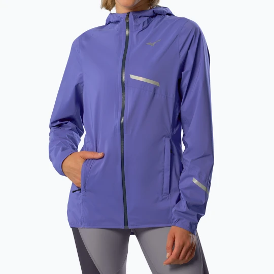 Zdjęcie produktu Kurtka do biegania damska Mizuno Waterproof 20K ER iris bloom Fioletowy
