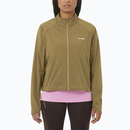 Zdjęcie produktu Kurtka do biegania damska Salomon Shakeout Fly brilliant olive Zielony