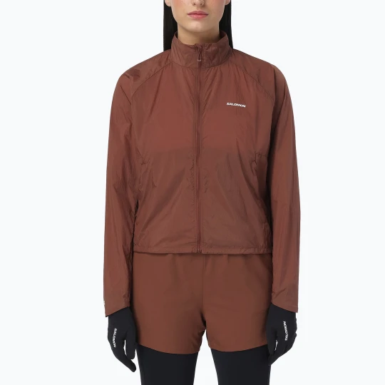 Zdjęcie produktu Kurtka do biegania damska Salomon Shakeout Fly burnt umber Brązowy