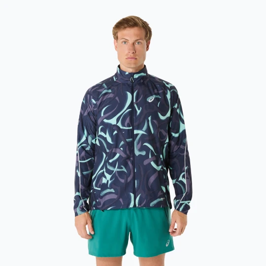 Zdjęcie produktu Kurtka do biegania męska ASICS Road Lite-Show Packable midnight Granatowy