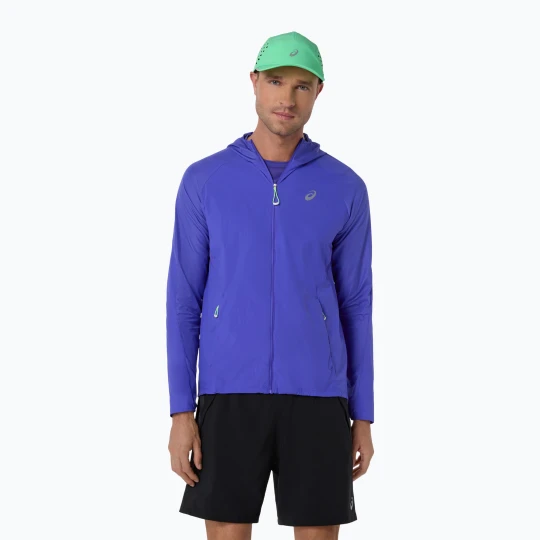 Zdjęcie produktu Kurtka do biegania męska ASICS Road Packable cobalt burst / illuminate green Niebieski