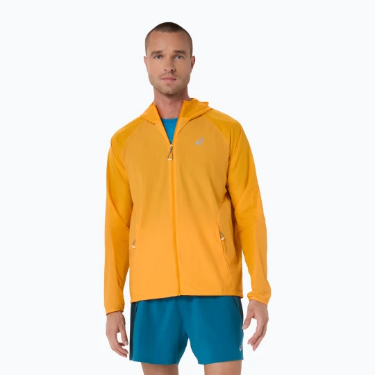 Zdjęcie produktu Kurtka do biegania męska ASICS Road Packable yamabuki / aegean blue Pomarańczowy