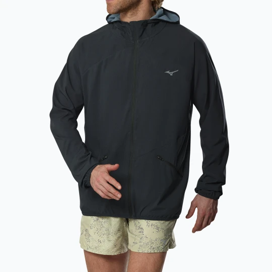 Zdjęcie produktu Kurtka do biegania męska Mizuno Active Alpha Hooded black