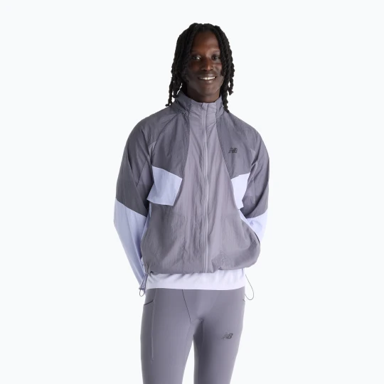Zdjęcie produktu Kurtka do biegania męska New Balance Reflective RC Jacket off-line grey / smoked violet