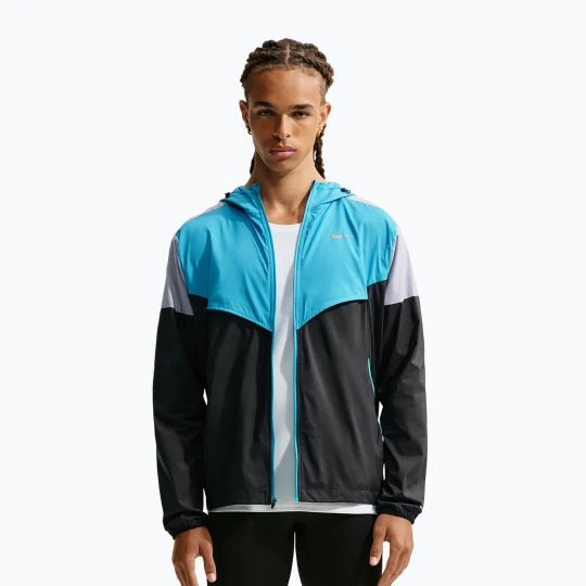 Zdjęcie produktu Kurtka do biegania męska Nike Impossibly Light Windrunner black / light current blue / wolf grey