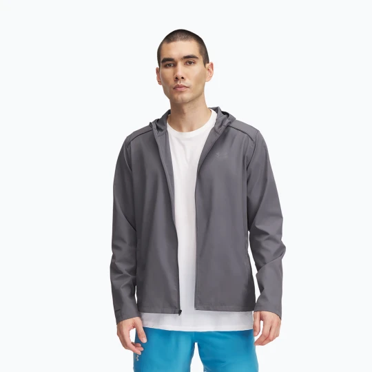 Zdjęcie produktu Kurtka do biegania męska Under Armour Storm Run Hooded castlerock / jet gray / reflective Szary