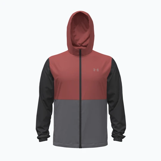 Zdjęcie produktu Kurtka do biegania męska Under Armour Velociti Hooded Jacket ultimate black / heritage red / reflective