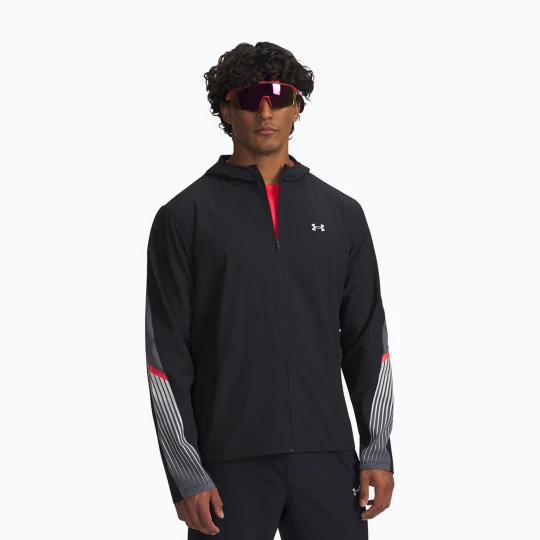 Zdjęcie produktu Kurtka do biegania męska Under Armour Velociti Storm Hooded black / castlerock / reflective