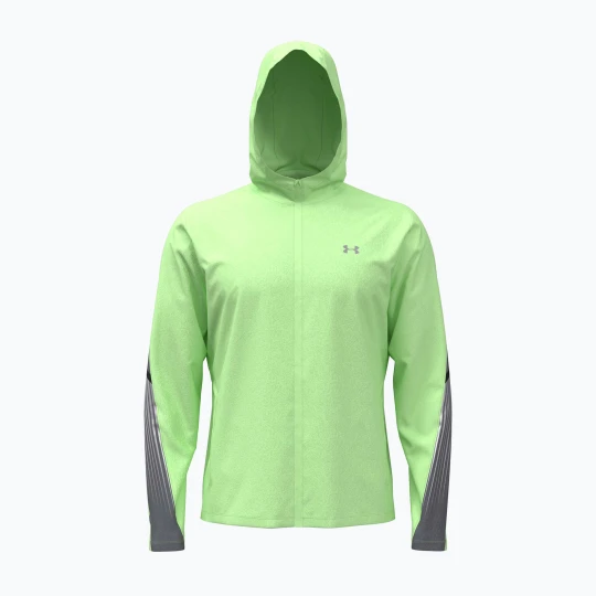 Zdjęcie produktu Kurtka do biegania męska Under Armour Velociti Storm Hooded lumos lime/white Zielony