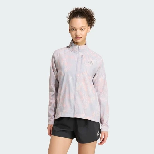 Zdjęcie produktu Kurtka do biegania z nadrukiem z motywami zwierzęcymi ADI365 Iconic Adidas szary