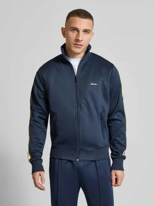 Zdjęcie produktu Kurtka dresowa Z dodatkiem streczu model 'Everyday' Another Cotton Lab Ciemnoniebieski