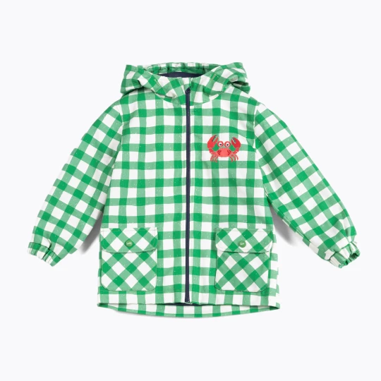 Zdjęcie produktu Kurtka dziecięca KID STORY Wiatroszczelna i Wodoodporna green grid