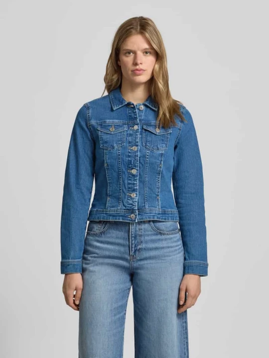 Zdjęcie produktu Kurtka dżinsowa o kroju regular fit z mieszanki bawełny model 'WONDER' Only Jeansowy niebieski