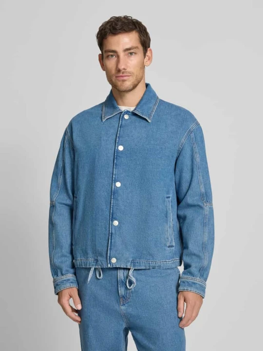 Zdjęcie produktu Kurtka dżinsowa o kroju relaxed fit z mieszanki bawełny i włókien z ananasa Marc O'Polo Jeansowy niebieski