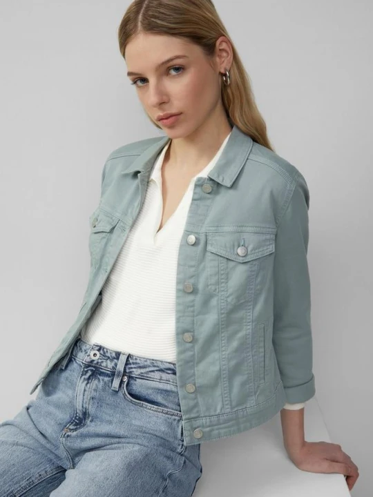 Zdjęcie produktu Kurtka dżinsowa slim fit QS zielony