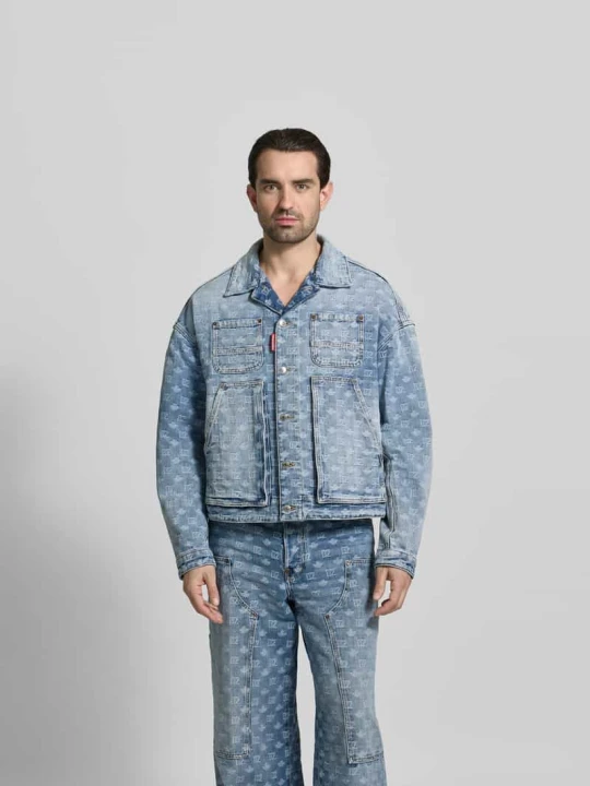 Zdjęcie produktu Kurtka dżinsowa z czystej bawełny Dsquared2 Jeansowy niebieski