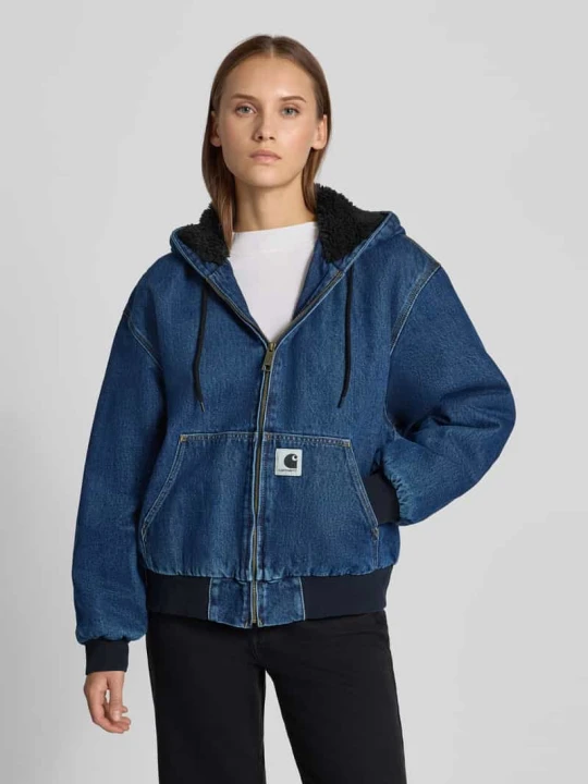 Zdjęcie produktu Kurtka dżinsowa z kapturem i zamkiem błyskawicznym Carhartt WIP Niebieski