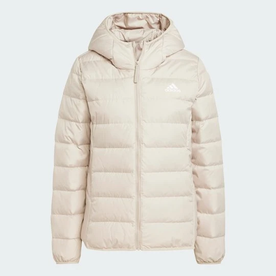 Zdjęcie produktu Kurtka Essentials Light Down Hooded Adidas Wonder Beige