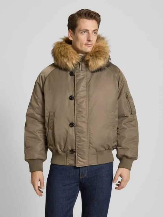 Zdjęcie produktu Kurtka funkcyjna o kroju comfort fit w stylu bomberki model ‘BRAKO2541’ Hugo Średnioszary