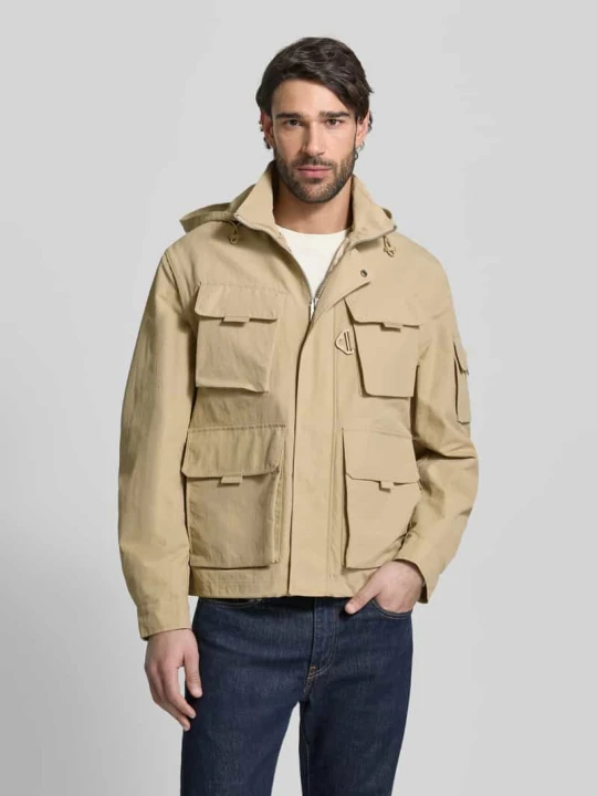 Zdjęcie produktu Oversize’owa kurtka funkcjonalna z odpinanym kapturem model 'BALTERO2611' Hugo Piaskowy