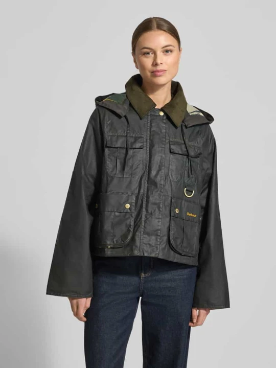 Zdjęcie produktu kroj regular fit kurtka funkcjonalna z czystej bawełny model 'LIZA' Barbour Oliwkowy