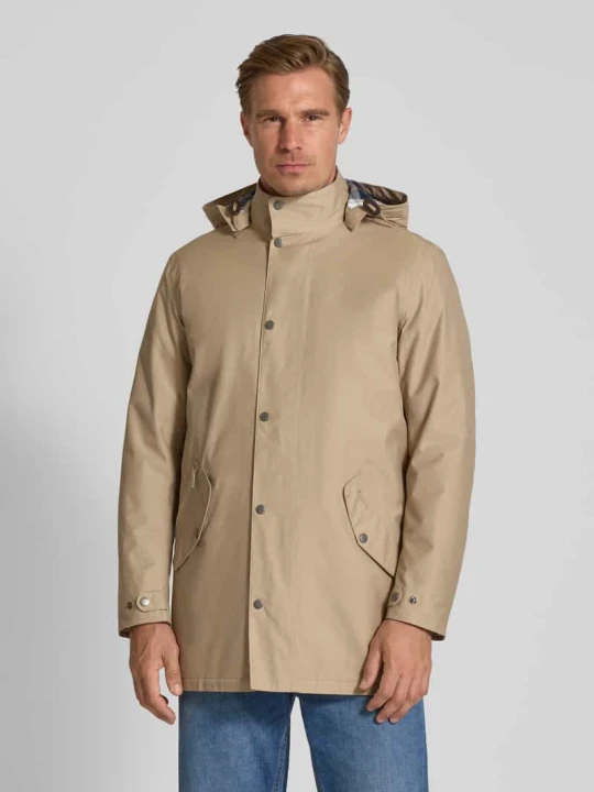 Zdjęcie produktu kurtka funkcyjna o kroju regular fit z mieszanki bawełny model 'CHELSEA MAC' Barbour Kamienny