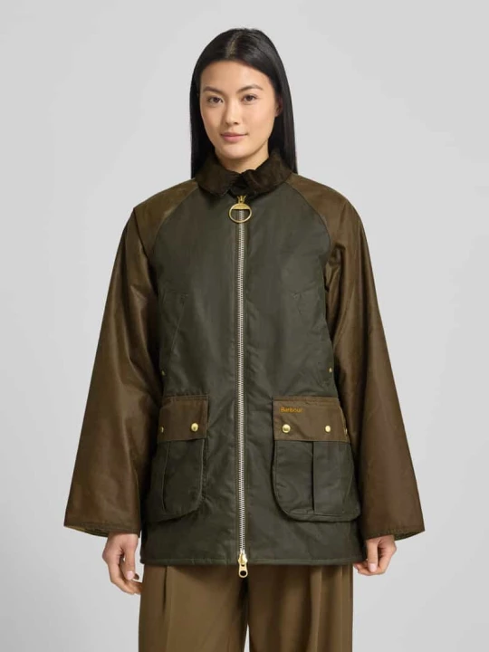 Zdjęcie produktu Krój relaxed fit Kurtka funkcyjna z czystej Bawełna (woskowana) Barbour Oliwkowy