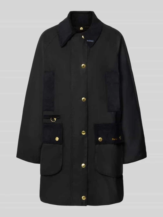 Zdjęcie produktu kurtka funkcyjna w kroju regular fit z czystej woskowanej bawełny Barbour Czarny