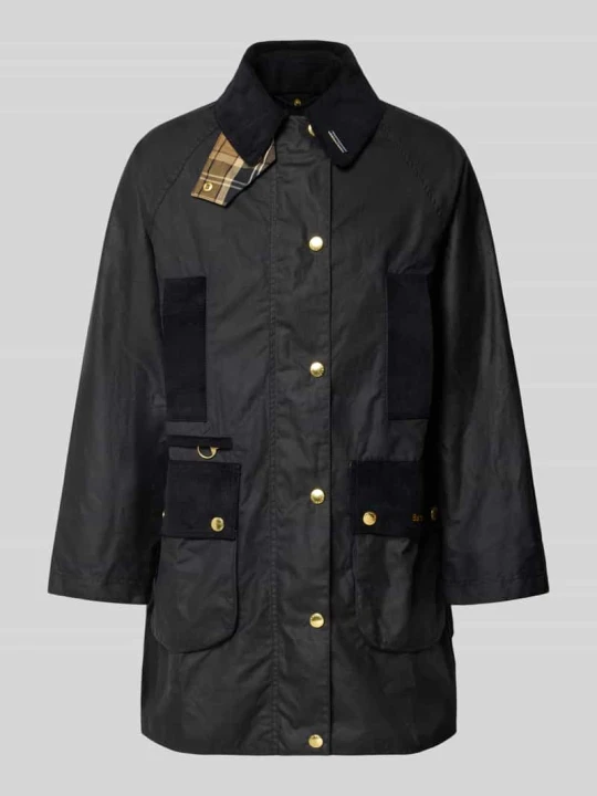Zdjęcie produktu kurtka funkcyjna w kroju regular fit z czystej woskowanej bawełny Barbour Granatowy
