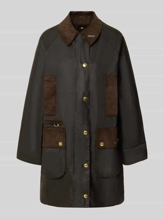 Zdjęcie produktu kurtka funkcyjna w kroju regular fit z czystej woskowanej bawełny Barbour Oliwkowy