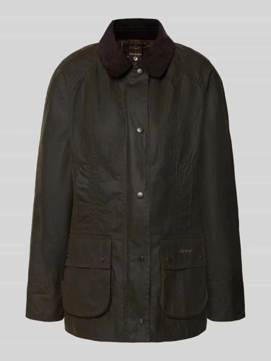 Zdjęcie produktu kurtka funkcyjna w kroju regular fit z czystej woskowanej bawełny Barbour Oliwkowy