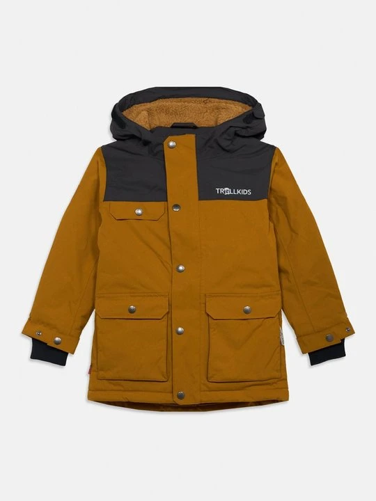 Zdjęcie produktu Kurtka hardshell Trollkids w kolorze złota