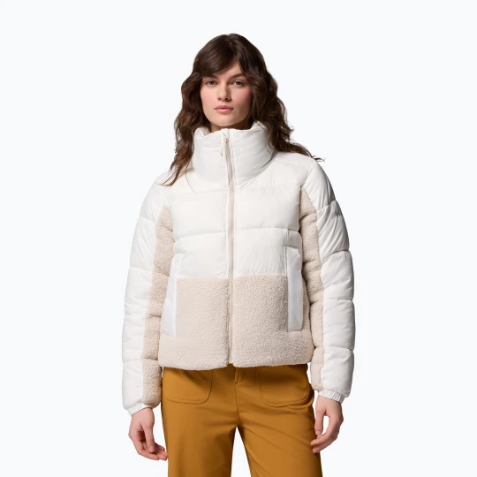 Zdjęcie produktu Kurtka hybrydowa damska Columbia Leadbetter Point II Sherpa Hybrid sea salt / dark stone Biały