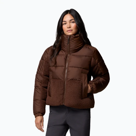 Zdjęcie produktu Kurtka hybrydowa damska Columbia Leadbetter Point II Sherpa Hybrid tobacco Brązowy