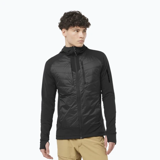 Zdjęcie produktu Kurtka hybrydowa męska Salomon Elixir Hybrid Hoodie Insulated deep black