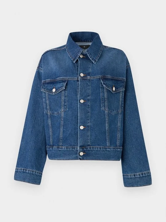 Zdjęcie produktu Kurtka jeansowa 7 For All Mankind jasnoniebieski denim